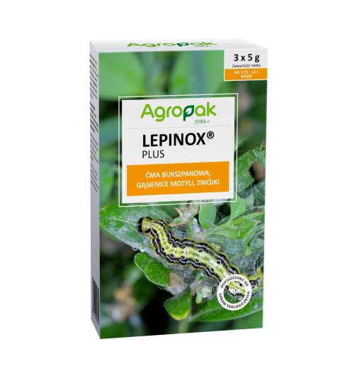 Lepinox Plus Agropak [5 G] - Ekologiczny środek na gąsienice, ćmę bukszpanową i inne szkodniki