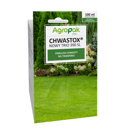 Chwastox Nowy Trio 390 SL Agropak [100 ml] - Skutecznie zwalcza chwasty na trawniku