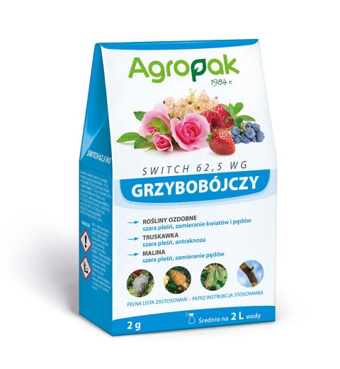 Switch 62,5 WG Agropak [2 G] - Zwalcza szarą pleśń i inne choroby roślin ozdobnych